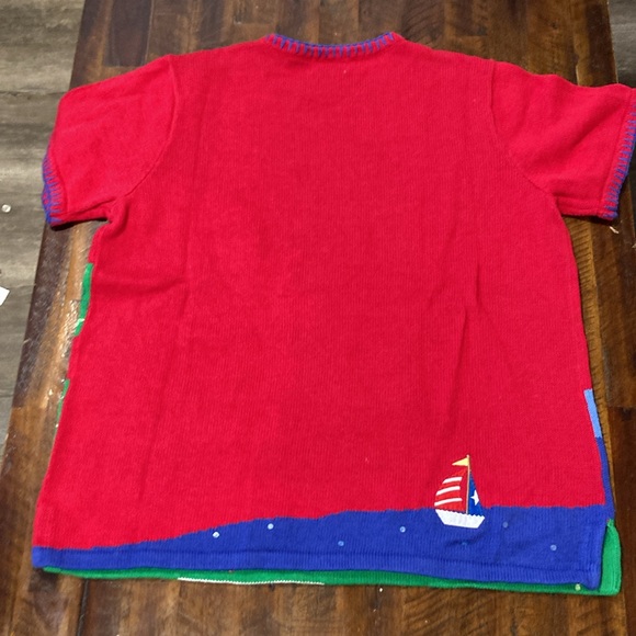 Quacker Factory lighthouse sailboat s/s sweater XL - Picture 6 of 11